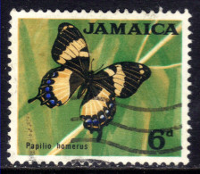 Jamaica 1964 QE2 6d Papilio Homerus Butterfly Used SG 223 ( G278 ) - Jamaica (1962-...)