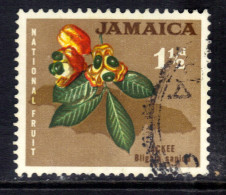 Jamaica 1964 - 68 QE2 1 1/2d Ackee Used SG 218 ( G1347 ) - Jamaica (1962-...)