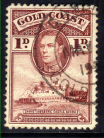 Gold Coast 1938 - 43 KGV1  1d Red Brown Used SG 121a ( M855 ) - Côte D'Or (...-1957)