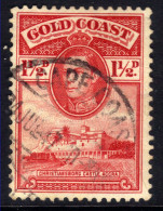 Gold Coast 1938 - 43 KGV1  1  1/2d Scarlet Used SG 120a ( K1135 ) - Costa D'Oro (...-1957)