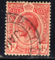 Gold Coast 1913 KGV 1d Red Used SG 72 ( K1072 ) - Gold Coast (...-1957)
