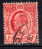 Gold Coast 1908 KEV11 1d Red Used SG 70 ( M1462 ) - Côte D'Or (...-1957)