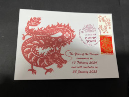 11-2-2024 (3 X 54) Chinese New Year Of The Dragon 2024 - 年中國龍年新年 - 1 Cover With $ 1.20 Year Of Dragon Tag Stamp - Chinese New Year