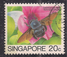 Singapore 1985-89 QE2 20c Carpenter Bee SG 494 Used ( C219 ) - Singapour (...-1959)