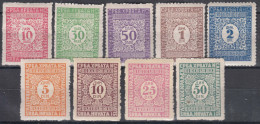 Yugoslavia Kingdom Porto 1921 Mi#53-61 I Mint Hinged - Unused Stamps