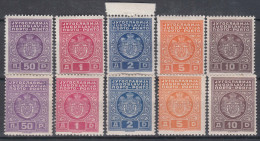 Yugoslavia Kingdom 1931 Porto Mi#64-68 I And II Mint Hinged - Unused Stamps