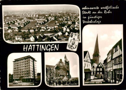 73916340 Hattingen  Ruhr Fliegeraufnahme Hochhaus Rathaus Johannisstrasse - Hattingen