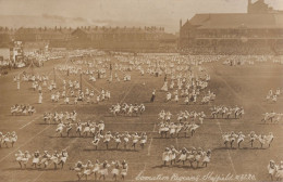 Sheffield Coronation Pageant Morris & Line Dancing Real Photo Old Postcard - Sheffield