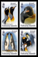 2023 Falkland Islands Fauna Bird King Penguin Full Set Of 4 MNH - Falkland