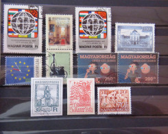 Hungary 1991 - 2012 Flags Furniture Europe Stars Clayton Car Lens + Square Cuts - Used Stamps