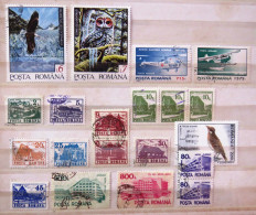 Rumania 1991 - 1996 Plane Red Cross Helicopter Birds Owl Buildings - Oblitérés