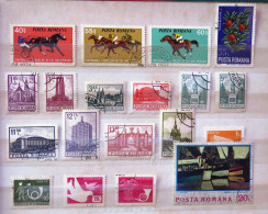 Rumania 1973 - 1974 Paintings Churches Buildings Monuments Sports Horses Flowers - Usado