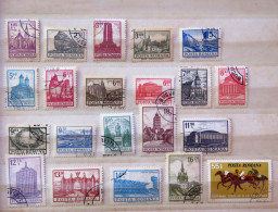 Rumania 1973 - 1974 Churches Buildings Monuments Sport Horses - Usado