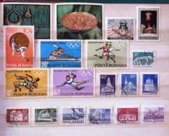 Rumania 1972 - 1973 Archaeology Olympic Sports Fencing Football Churches Bridge Ships - Oblitérés