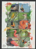 2024 Netherlands Nature Fauna Birds Of Bonaire Full Sheet Of 10 MNH See Second Image For Back Of Sheet - Neufs