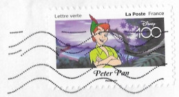 WALT DISNEY PETER PAN TIMBRE DE FRANCE 2023 SEUL SUR LETTRE FLAMME LA POSTE 2023, VOIR LES SCANNERS - Briefe U. Dokumente