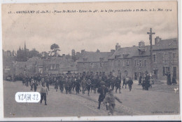 GUINGAMP- PLACE SAINT-MICHEL- RETOUR DU 48 EME DE LA FETE PRESIDENTIELLE A ST-MALO LE 31 MAI 1914 - Guingamp