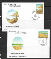 COTE D'IVOIRE 1986 FDC PAYSAGES COTIERS  YVERT N°777/778 - Autres & Non Classés