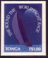 TONGA 1991 Cromalin Proof - Around The World Yacht Race - Sailing Boat - 5 Exist - Tonga (1970-...)