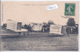 CAMP DE CHALONS- L AEROPLANE FARMAN- AVANT LE DEPART- - Camp De Châlons - Mourmelon