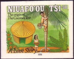 Tonga Niuafo'ou Cromalin Proof 1991 - Legend Of The Coconut - Palm Tree - Read Description To See Story - 5 Exist - Tonga (1970-...)