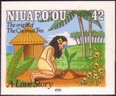 Tonga Niuafo'ou Cromalin Proof 1991 - Legend Of The Coconut - Palm Tree - Read Description To See Story - 5 Exist - Tonga (1970-...)