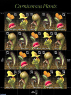 United States Of America 2001 Carnivorous Plants M/s, Mint NH, Nature - Flowers & Plants - Nuevos