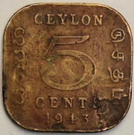 Ceylon - 5 Cents 1943, KM# 113.1 (#3418) - Otros – Asia