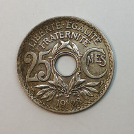 1928 - 25 Centimes Lindauer Non Souligné, Cupronickel - France [KM#867a] - 25 Centimes