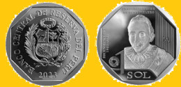 Peru 1 Sol 2023, Builders Of The Republic-Bicentennial 1821-2021 - Set 3 Coins, KM#437,New,New, Unc - Pérou