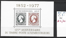 LUXEMBOURG BF 10 ** Côte 7 € - Blocs & Hojas