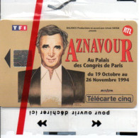 GN 83 -  AZNAVOUR Le Concert Télécarte FRANCE 5 Unités NEUVE LUXE Nsb Phonecard  (D 1021) - 5 Unidades