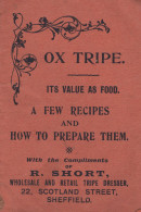 Sheffield Yorkshire Ox Tripe Small 1920s Old Food Cookery Book - Sheffield