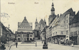 Eisleben, Markt, Gelaufen 1912 - Eisleben