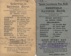 1947 & 1948 2x Sheffield Building Society Old Saving Book S - Sheffield