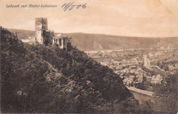 Niederlahnstein Lahnstein Am Rhein, Burg Lahneck, Panorama 1906 (716) - Lahnstein