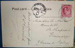 Br India King Edward, Used On Picture Postcard, Bombay Aden Postmark Inde - 1902-11 Koning Edward VII