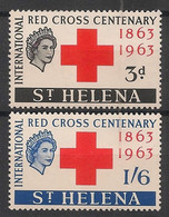 ST HELENA - 1963 - N°YT. 160 à 161 - Croix Rouge - Neuf Luxe ** / MNH / Postfrisch - Saint Helena Island