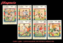 CUBA MINT. 1986-01 COPA MUNDIAL DE FÚTBOL MÉXICO 86 - Unused Stamps