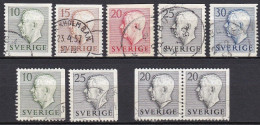 SE152 – SUEDE – SWEDEN – 1951 – GUSTAV VI ADOLF – MI 356/60 USED - Oblitérés