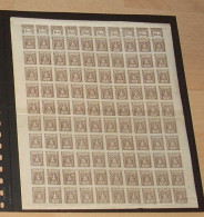 Poland Polen Mi# 69 ** MNH Complete Sheet Of 100 20h 1919 With Plate Error Fischer #77t - Ongebruikt