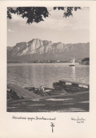 E4233) MONDSEE Gegen Drachenwand - Steg Segelboot Etc. AL !! FOTO WENTER - Mondsee