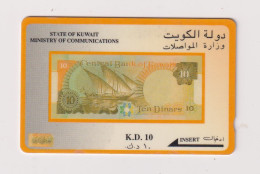 KUWAIT - Ten Dinar Banknote GPT Magnetic  Phonecard - Koeweit