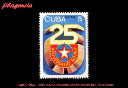 CUBA MINT. 1986-17 XXV ANIVERSARIO DEL MINISTERIO DEL INTERIOR - Ongebruikt