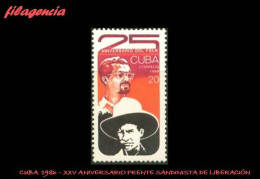 CUBA MINT. 1986-21 XXV ANIVERSARIO DEL FRENTE SANDINISTA DE LIBERACIÓN NACIONAL - Nuevos