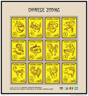 SIERRA LEONE 2018 MNH** Chinese Zodiac Tierkreiszeichen M/S - OFFICIAL ISSUE - DH1843 - Astrologie