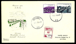 RECOMMANDÉ D'ISTANBOUL - 1958 - POUR BEYOGLU -  - Covers & Documents