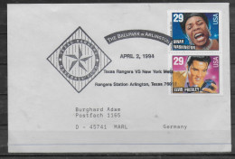 USA  Lettre 1994  Base Ball Texas Rangers Presley - Béisbol