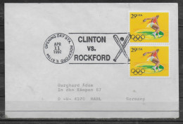 USA  Lettre 1992 Rockford Base Ball - Baseball