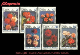 CUBA MINT. 1987-09 DÍA DE LAS MADRES. FLORES. ROSAS - Nuevos